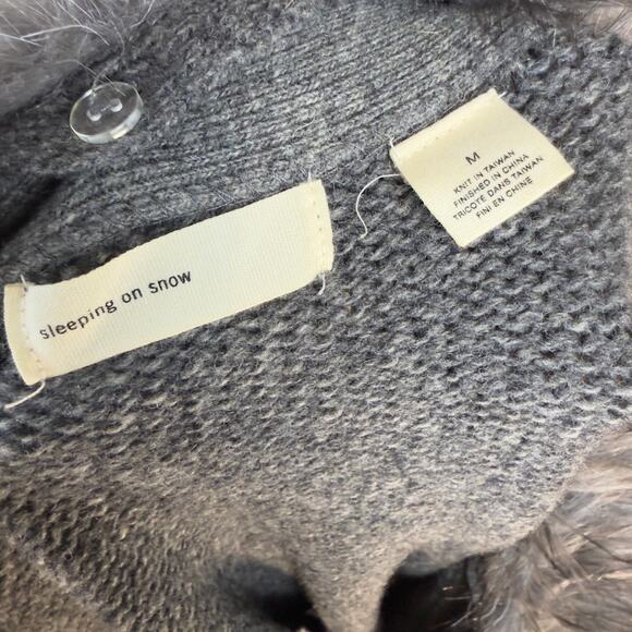 Sleeping on Snow sz. Medium dark gray lagenlook boho sweater office casual #4404 - Picture 7 of 11